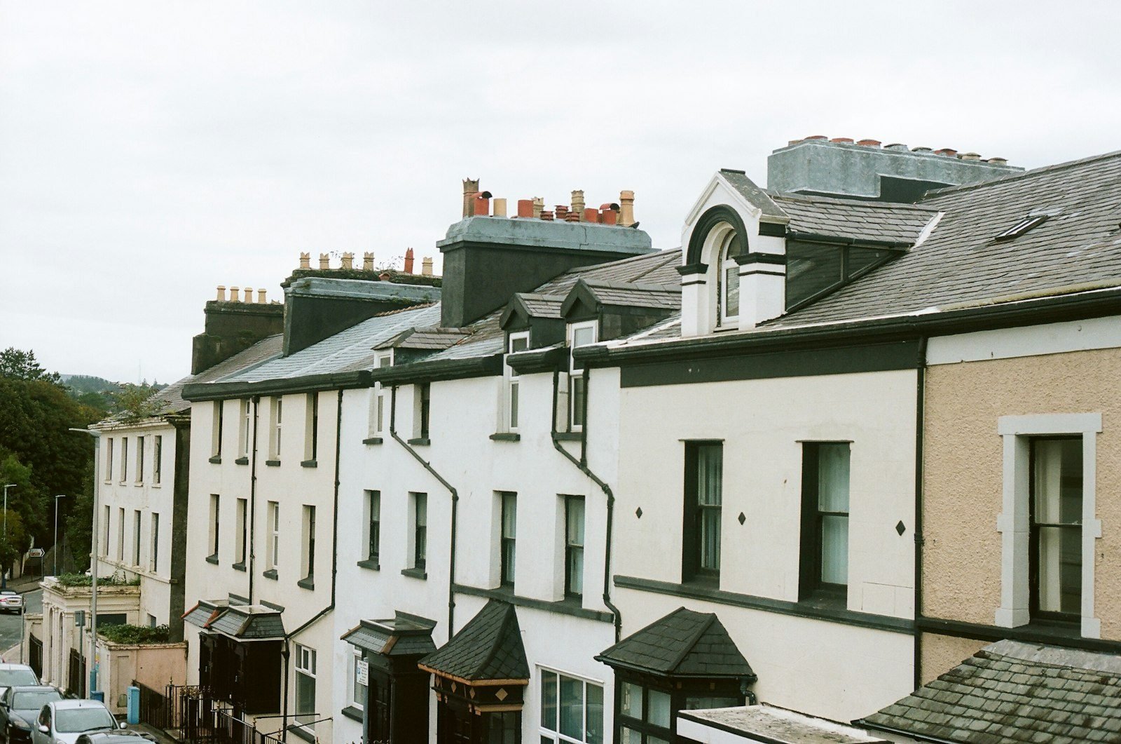 Terraced houses on a UK street