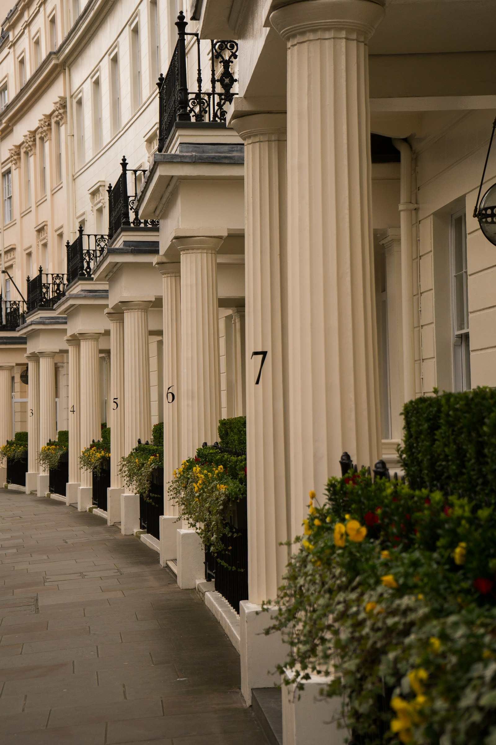 Period terraced homes on a London street
